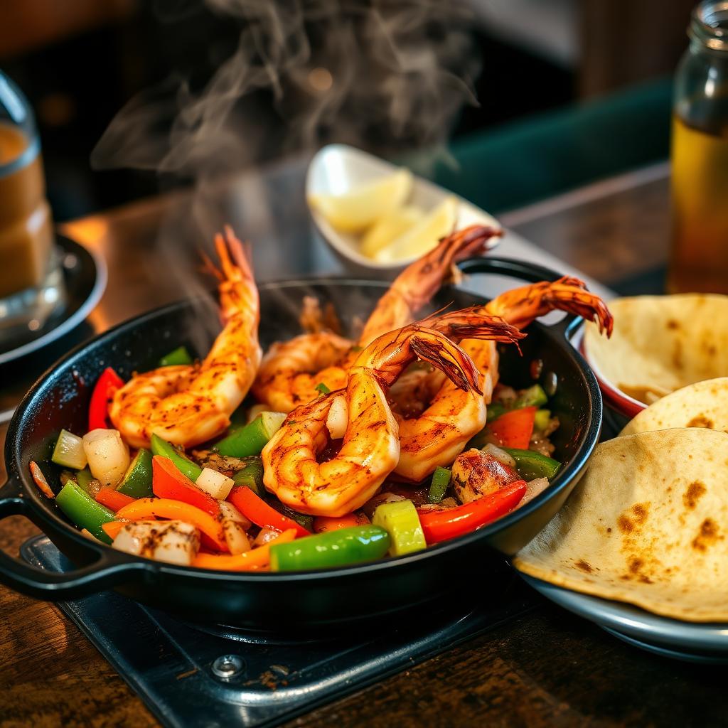 Tulum Marinated King Prawns Fajitas